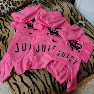 Pet Juicy Couture Track Suit Dog or Cat Pink xs sm med ea. New w/ Tag!